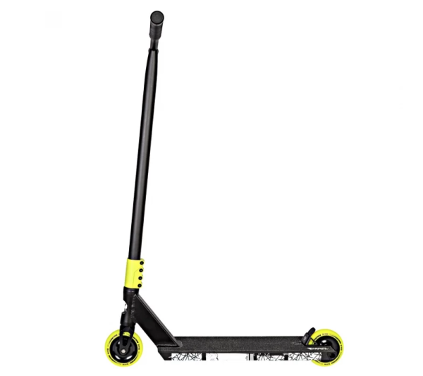 Самокат трюковый NOVATRACK 110A.CROW10.BK24 Crow 10, 110 мм, SCS, алюминий, черный с зеленым фото