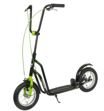 Самокат внедорожный NOVATRACK 112STAMPN1.BK20 ручные тормоза V-brake, крылья, дропаут, черный фото