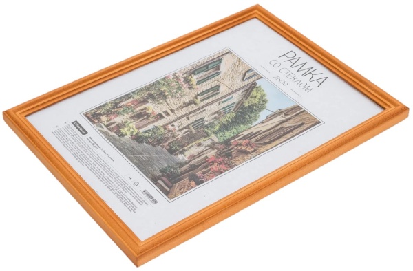 Рамка деревянная 21*30см, OfficeSpace, №1, янтарь РД_6315 фото