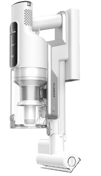 Вертикальный пылесос POLARIS PVCSDC 2002 с пыленакопителем, белый фото