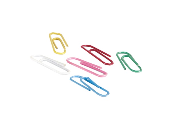 Скрепки 50мм, Berlingo, 50шт., цветные, карт. упаковка фото