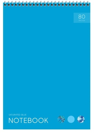 Блокнот А4 80л. на гребне ArtSpace "Моноколор. Яркие акценты", твердая подложка 285230  фото