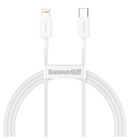 Кабель Type-C - Lightning Baseus Superior 2м 20w белый фото