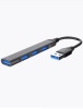 Хаб USB 3.0 PERO MH01 USB-A - USB 3.0+USB 2.0+USB 2.0+USB 2.0, серый MH01GR фото