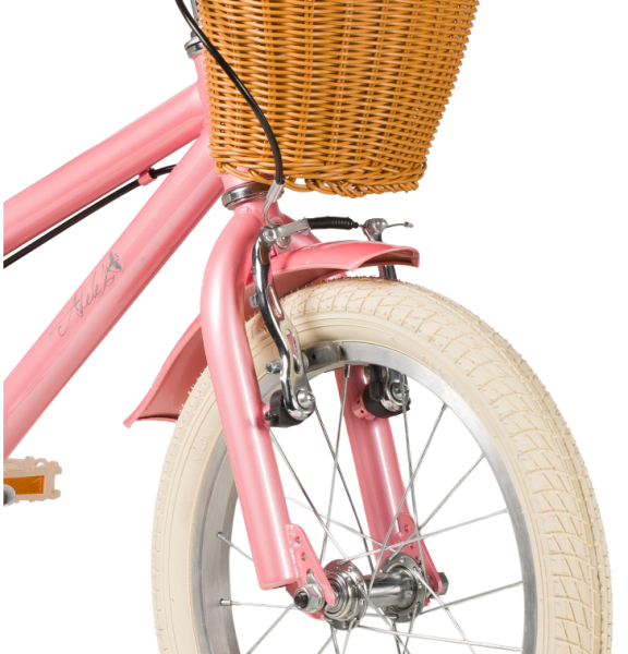 (м) Велосипед детский NOVATRACK 14"143ADELE.PN6 сталь, розовый, полная защита цепи, ручной передний  фото