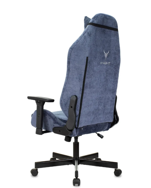 Кресло игровое Knight N1 Fabric синий Light-27 с подголов. крестов. металл KNIGHT N1 BLUE  фото