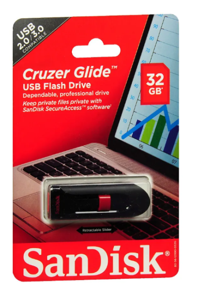 USB флеш-накопитель 32GB SanDisk Cruzer Glide USB 2.0 (SDCZ60-032G-B35) фото
