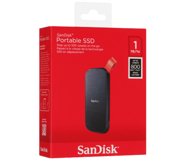 Внешний SSD накопитель SanDisk, 1TB, USB 3.2 черный SDSSDE30-1T00-G26 фото