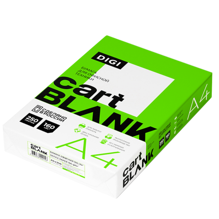 Бумага Cartblank "Digi" А4, 160г/м2, 250л., 146% фото