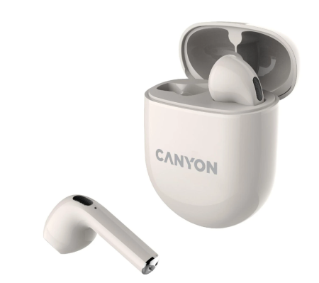 Беспроводные bluetooth наушники Canyon TWS-6 (DF1CNSTWS6BE) Бежевый фото