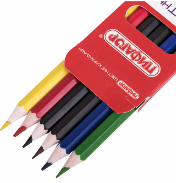 Карандаши цветные ПИФАГОР ЭКО "КЛАССИК", 6 цветов, шестигранные, 182047 фото