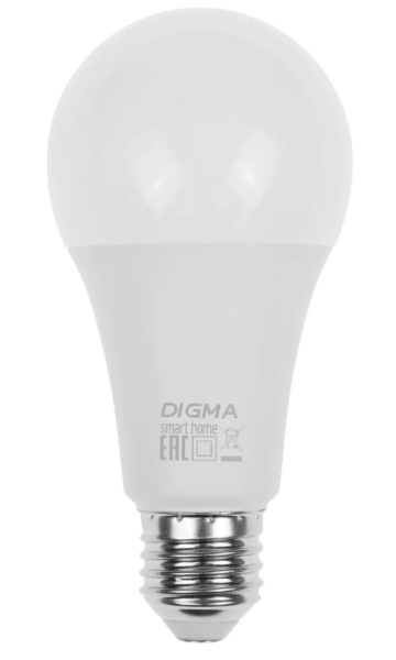 Умная LED-лампочка Digma DiLight A1 E27 11Вт 1150lm Wi-Fi (DLA1E27) фото