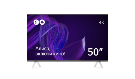 Телевизор LED Яндекс 50" YNDX-00092 ТВ Станция с Алисой black UHD, Smart TV фото