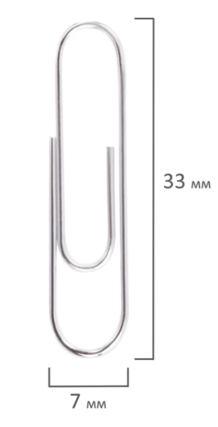 Скрепки ОФИСМАГ, 33 мм, никелированные, 100 шт., в картонной коробке, 225153 фото