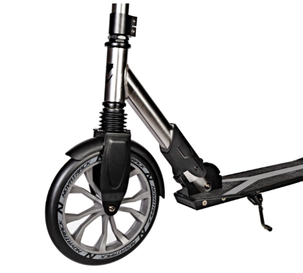 Самокат городской NOVATRACK 230FS.DEFT.SL22 DEFT PRO алюм., амортизатор, колеса 230*200 мм PU, эрго фото