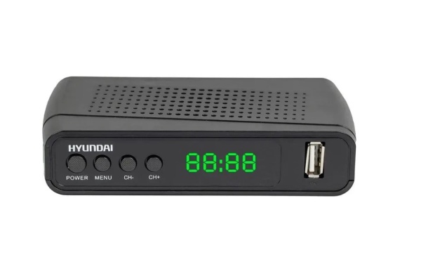 Ресивер эфирный цифровой Hyundai H-DVB520 + WiFi-адаптер черный фото