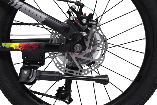 (м) Велосипед детский LTBIKE 20" SKILL, алюминий, рама 10,5", 6-ск, черный/серый фото