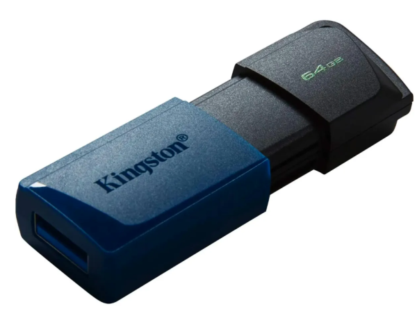 USB флеш-накопитель 64GB Kingston DataTraveler Exodia M чёрный/синий USB 3.2 (DTXM/64GB) фото