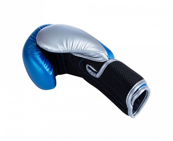 Перчатки боксерские "Clinch Kids" сине-серебристые 4 унц фото