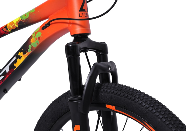 (м) Велосипед детский LTBIKE 20" SKILL, алюминий, рама 10,5", 6-ск, черный/оранжевый фото