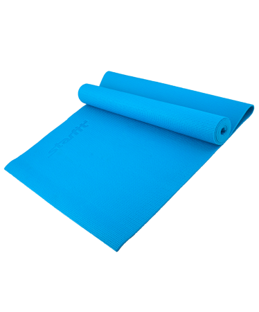 Коврик для йоги STARFIT FM-101 PVC 173x61x0,6 см, синий 1/16 фото