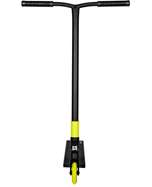 Самокат трюковый NOVATRACK 100A.CROW10.BK24 Crow 10, 100 мм, SCS, алюминий, черный с зеленым фото