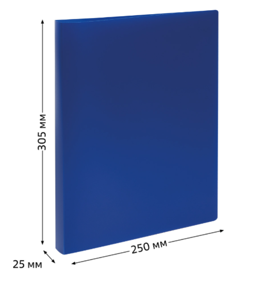 Папка на 4 кольцах СТАММ А4, 25мм, 500мкм, пластик фото