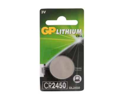 Батарейка GP Lithium CR2450 (1шт) GP CR2450-8C5  фото