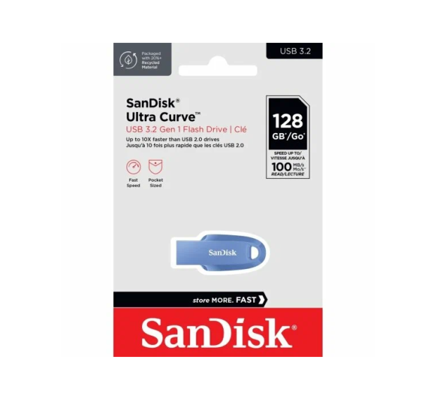 USB флеш-накопитель 128Gb SanDisk Ultra Curve синий (SDCZ550-128G-G46NB) фото