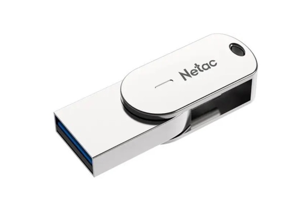 USB флеш-накопитель 32GB Netac U785C Dual, USB + TypeC, серебро USB 3.2 NT03U785C-032G-32PN фото