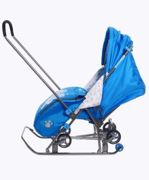 Санки-коляска "Disney-baby 1" 101 Далматинец голубой DB1/4 фото