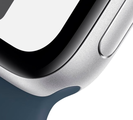 Умные часы Apple Watch SE 2023 44mm корп.сереб. Sport Band рем.синий M/L  MRE MREE3LL/A  фото