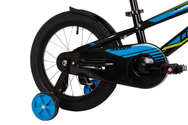 (м) Велосипед детский NOVATRACK 16"165ADODGER.GN22 алюм., зелёный, тормоз нож, короткие крылья, полн фото