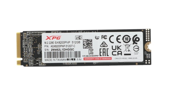 Накопитель SSD 512Gb M.2 2280 A-Data XPG SX8200 Pro R3350/W2350 (ASX8200PNP-512GT-C) фото