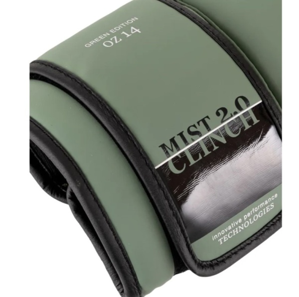 Перчатки боксерские Clinch Mist 2.0 зеленые (вес 10 унций) C183 фото