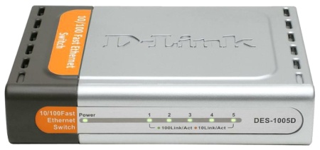 D-Link 10/100mbps 5-port DES-1005D/O2B фото