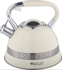 Чайник со свистком KELLI KL-4506 3л, молочный фото