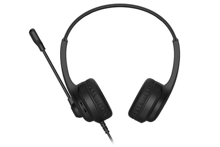 Наушники с микрофоном A4Tech HU-8 черный 2м накладные USB фото