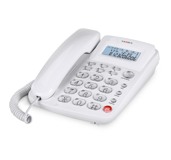 Телефон проводной TEXET TX-250 белый фото