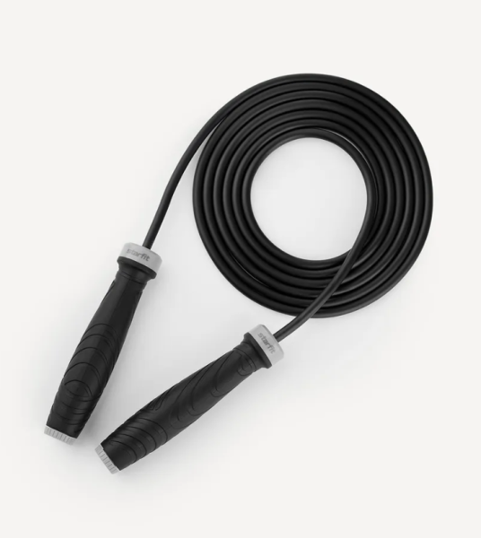 Скакалка STARFIT RP-601 ПВХ, с утяжелителями, 3 м, черный фото