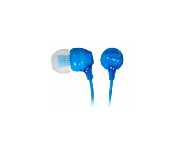 Наушники с микрофоном SONY MDR-EX14AP синий фото