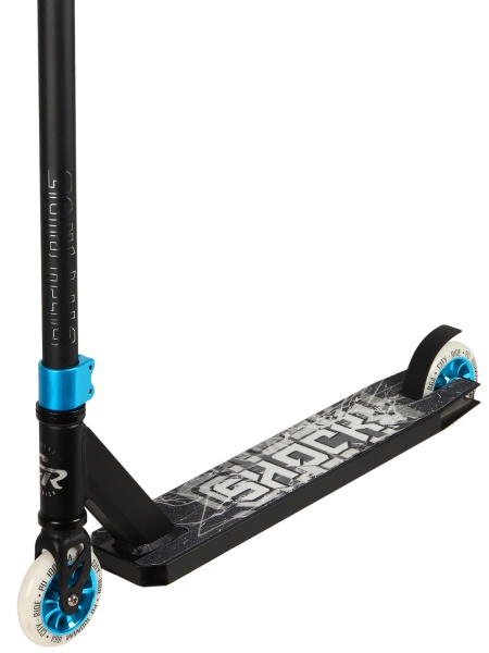 Самокат трюковый City-Ride CR-SS-00DBL SHOCK. Y-bar сталь: 50*50 см, алюм.дека 50*10 см. Резиновые г фото
