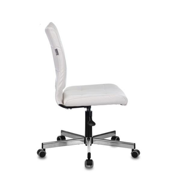 Кресло Бюрократ CH-330M белый Lincoln 100 эко.кожа крестов. металл хром CH-330M/WHITE  фото