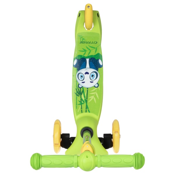 Самокат-кикборд CITY-RIDE CR-S4-05PGN телескопический руль металл, колеса PU 120/76 со светодиодами, фото