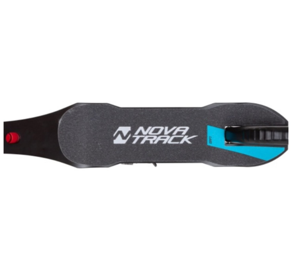 Самокат городской NOVATRACK 230FS.DEFT.BL22 алюм., амортизатор, колеса 230*200 мм PU, эргономичный р фото