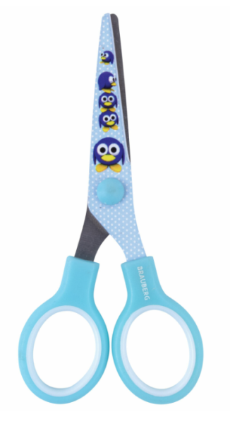 Ножницы 130 мм с цветной печатью "Пингвины", голубые, закругленные, BRAUBERG KIDS, 232271 купить ЦИТ Ножницы 130 мм с цветной печатью "Пингвины", голубые, закругленные, BRAUBERG KIDS, 232271 фото