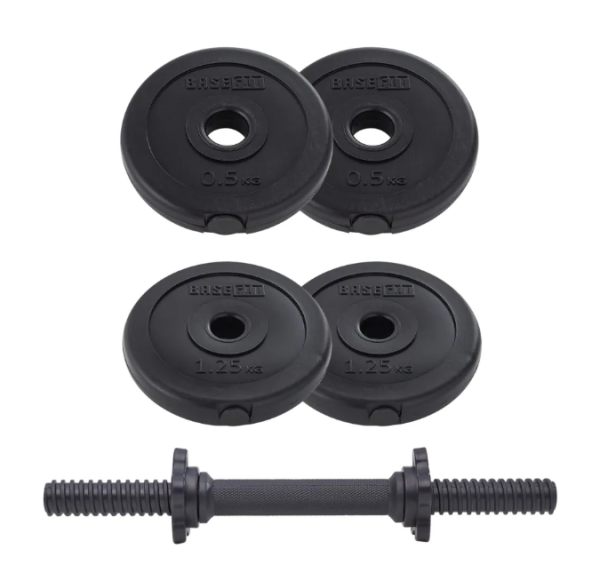 Гантель разборная пластиковая в коробке BASEFIT DB-717  4 кг фото