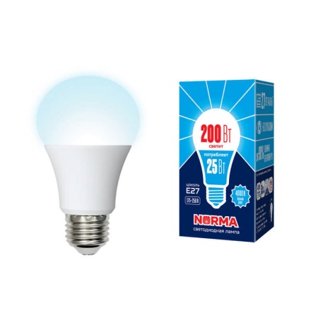 Светодиодная лампа VOLPE UL-00004470 LED-A70-25W/4000K/E27/FR/NR матовая 4000K фото
