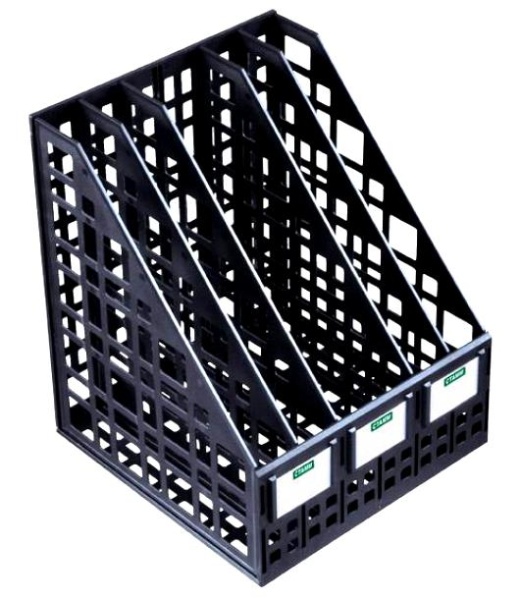 Лоток для бумаг 5 отд сборный  вертикальный серый Стамм, сборный Арт:ЛТ84 фото