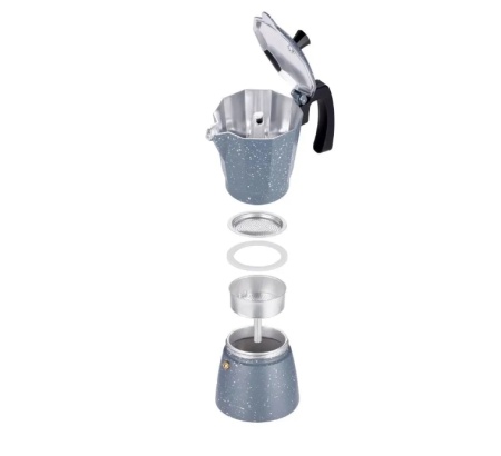 Кофеварка гейзерная TECO TC-403-9 CUPS (450 мл) мрамор фото
